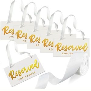 6 Pieces Wooden Reserved Signs